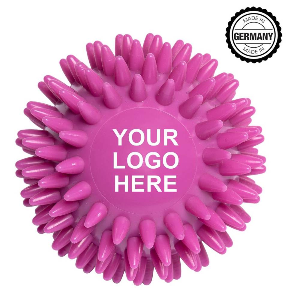 Massagebal / Egelbal met opdruk - Vrij te kiezen volgens Pantone (de vrije kleurkeuze voor de egelbal kan hier om technische redenen niet worden getoond).