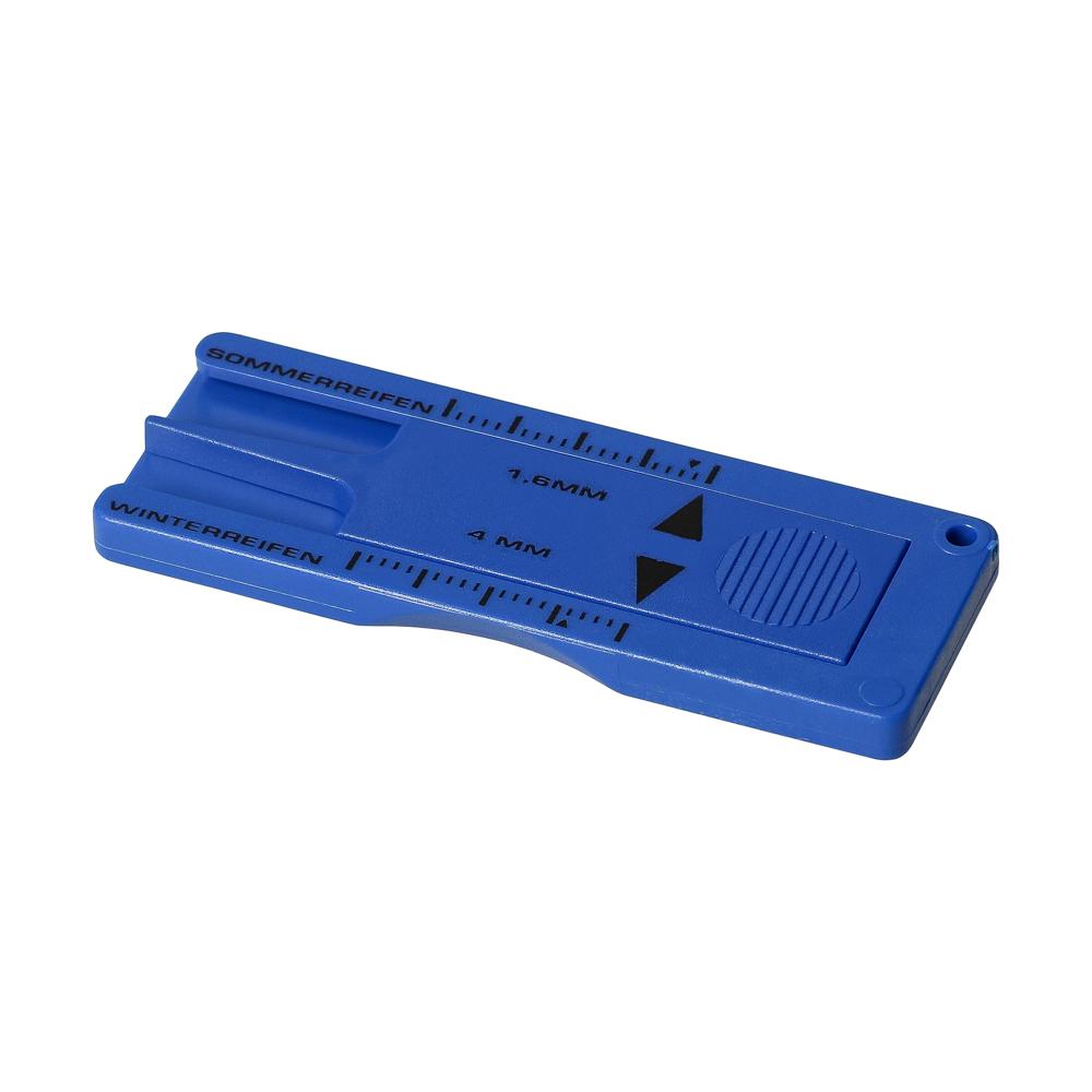 Autosleutelhanger "Bandenprofieldieptemeter" - standaard blauw PP