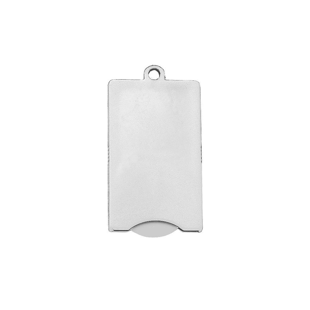 Chip-sleutelhanger "Square" - Wit